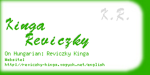 kinga reviczky business card